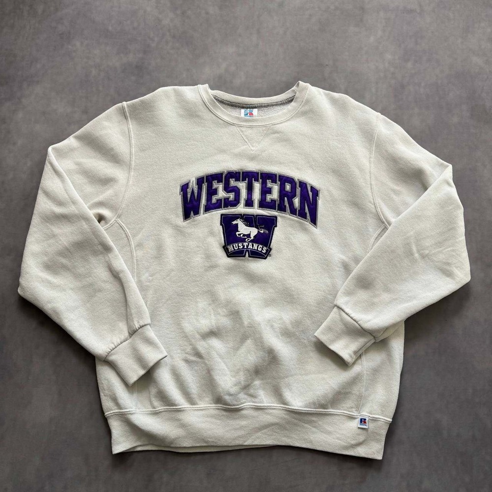 Russell Athletic Western Mustangs Sweatshirt Mens Large